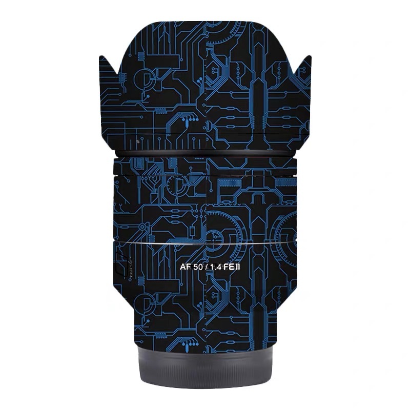 Dành Cho Samyang AF 50mm F1.4 FE II Sony E Mount Decal Da Vinyl Bọc Chống Trầy Xước Phim Ống Kính Má