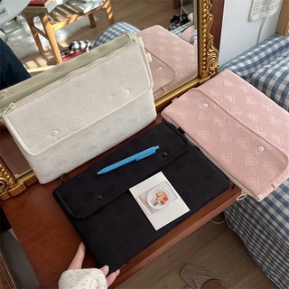 Hàn Quốc ins đào trái tim màu hồng mềm túi máy tính bảng iPad bảo vệ 11 / 13 / 15 inch lót lưu trữ máy tính xách tay