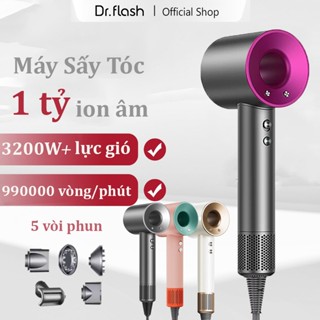 Dr flash Máy Sấy Tóc Tạo Kiểu, 2 Chiều Nóng Lạnh Công suất 3200W,Máy Sấy Tóc ion âm Tặng Kèm Đầu Sấy