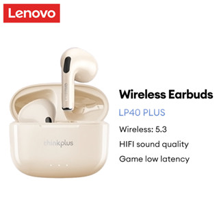 Tai Nghe Bluetooth Lenovo LP40 Plus có chất lượng âm thanh tốt và tích hợp micro Bluetooth 5.3