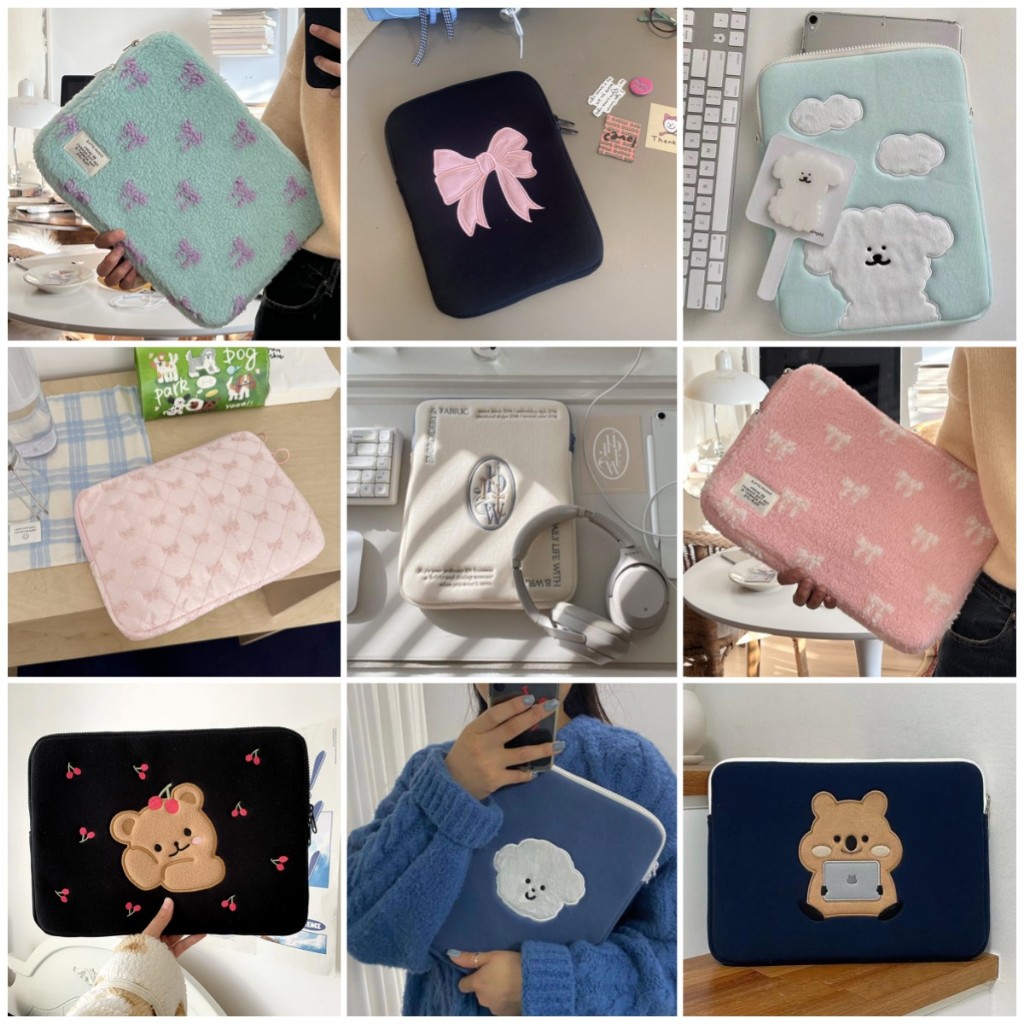 Túi đựng laptop 11/13/15 inch họa tiết hoạt hình phong cách Hàn Quốc