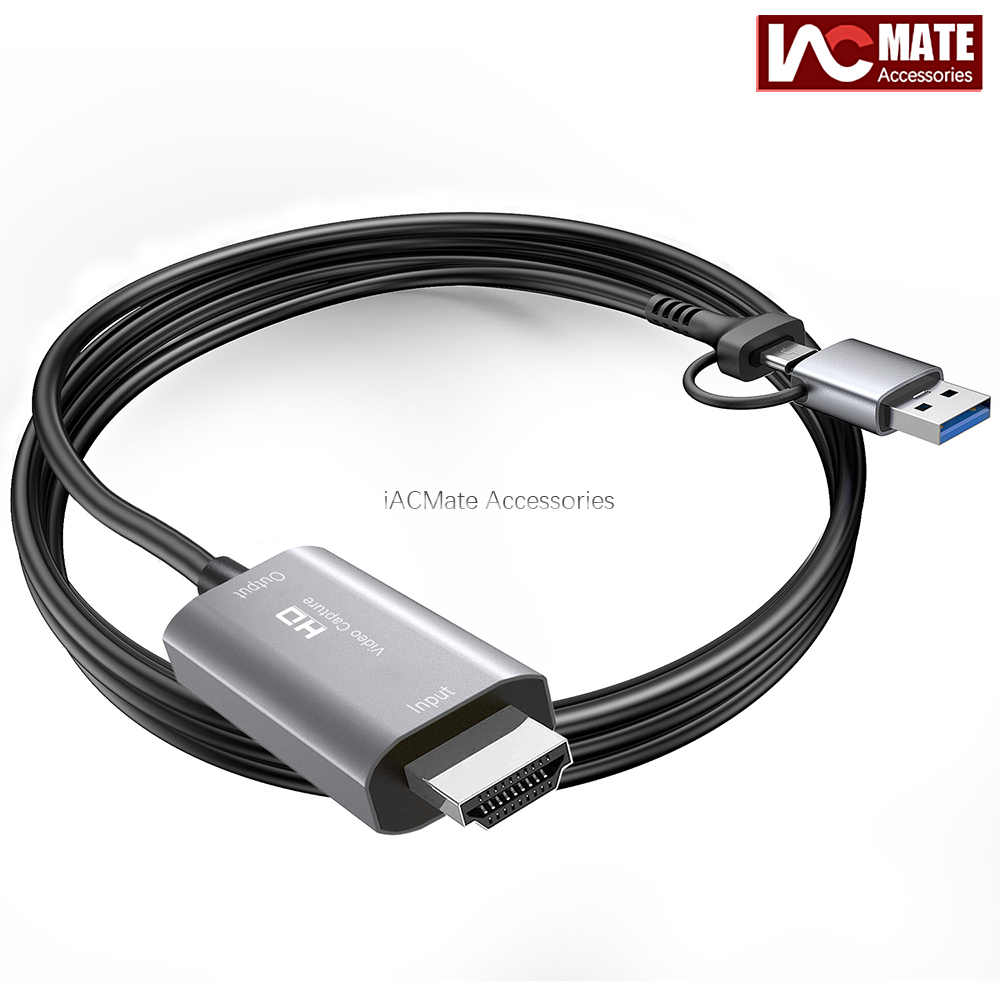 Thẻ ghi Video USB3.0, Cáp ghi HDMI sang USB A / USB C 1080P @ 60fps cho Quest 3 2 Pro VR Switch PS4 