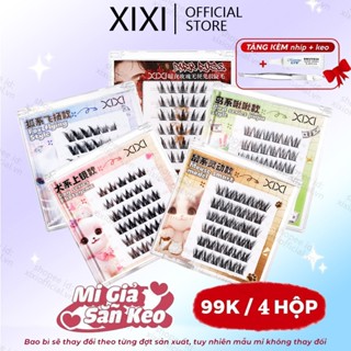 Xixi Lông mi giả sẵn keo, mi tự dính,   Mi Giả tái sử dụng, Chống Nước 24H Dáng Hàn Quốc | Combo 4 Đôi Tặng Keo | Bao Bì Cao Cấp - Dành Cho Mắt Một Mí/Tròn NO, JM-55