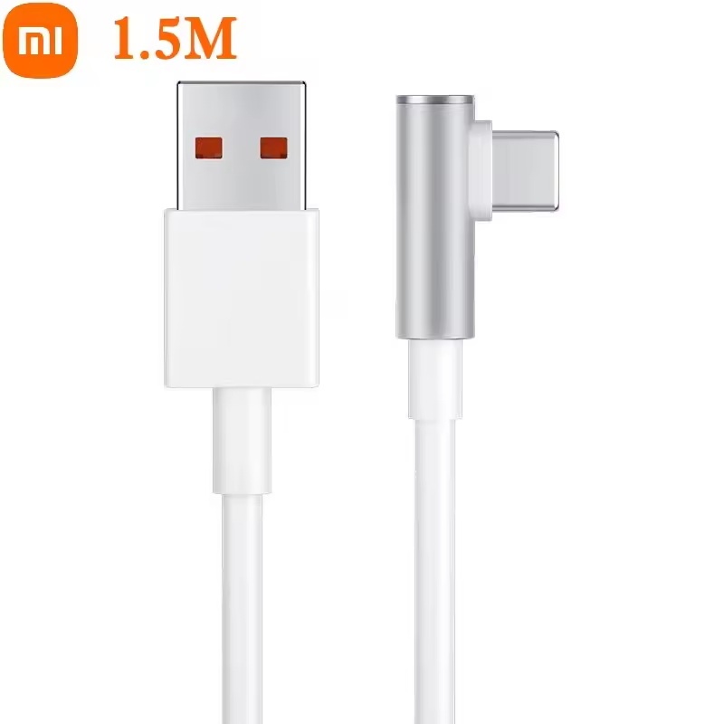 Xiaomi 6A L Loại Khuỷu Tay 1.5m USB Type-C Cáp Dữ Liệu Sạc Nhanh Hỗ Trợ Cáp 120W Cho Redmi K50E Điện