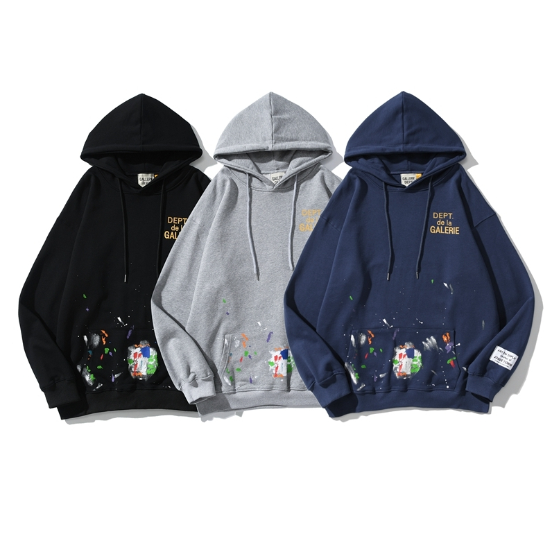 Áo Hoodie Cotton in hình chữ cổ điển GALLERY DEPT thời trang