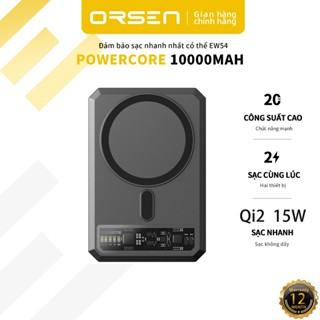 Sạc Dự Phòng Orsen EW54 PD 20W 10000mAh Magnetic Không Dây Nam Châm Hút Tự Động
