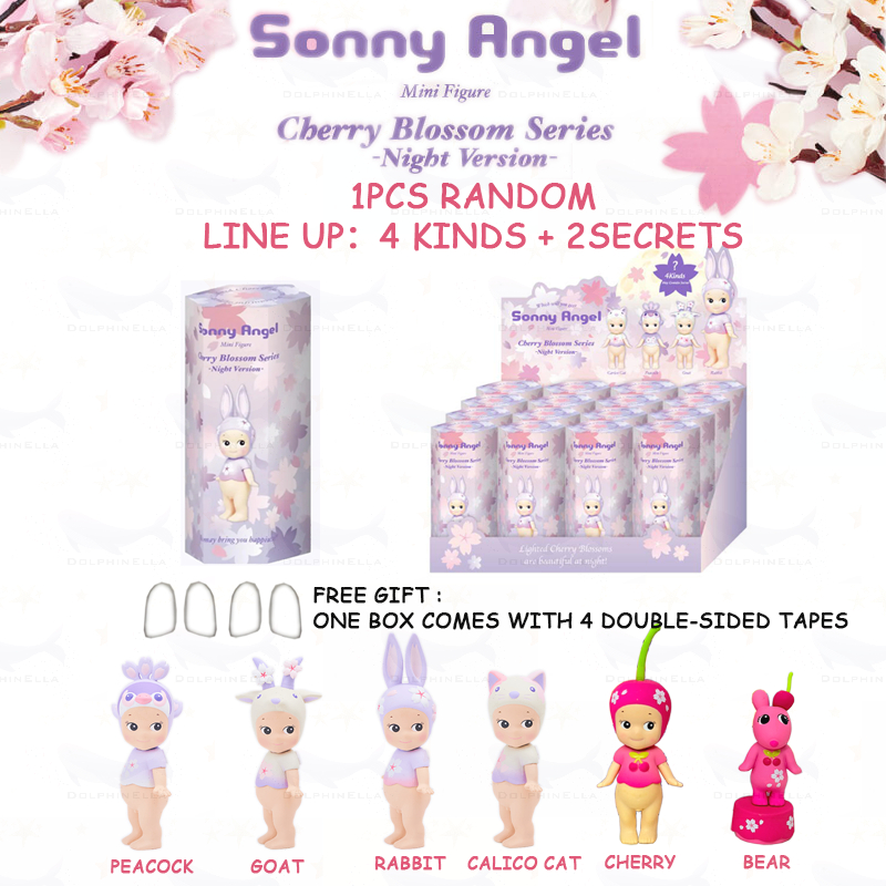 1 chiếc Sonny Angel Cherry Blossom Series ngẫu nhiên -Night Version- Series Trang trí đứng dễ thương
