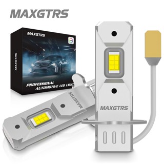 Maxgtrs 2x H3 Bóng Đèn Pha LED Canbus Không Quạt Chùm Cao 6500K Trắng Vàng Xe LED Sương Mù Đèn Lái Xe DRL 12V Thiết Kế Mini