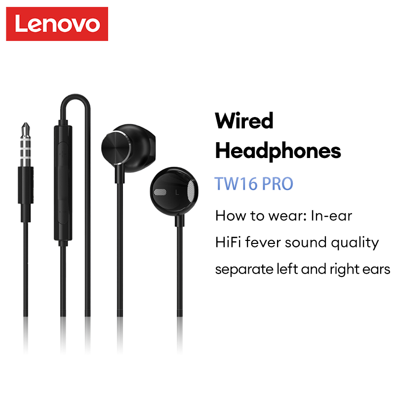 Tai nghe nhét tai có dây Lenovo TW16 Pro 3.5mm Type-C có micrô cuộc gọi HD | BigBuy360 - bigbuy360.vn