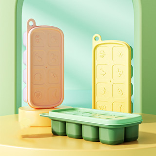 Khuôn Khay Đá Silicon | Hộp đá | Hộp đựng đá có nắp | Cấp thực phẩm gia đình | Tủ lạnh tự làm | Đá viên đông lạnh