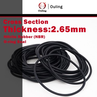 Ouling CS2.65mm Vòng chữ O ID6.75-175 OD12-180.3mm Vòng niêm phong màu đen Cao su Nitrile NBR Chống mài mòn Chống dầu Chống sốc