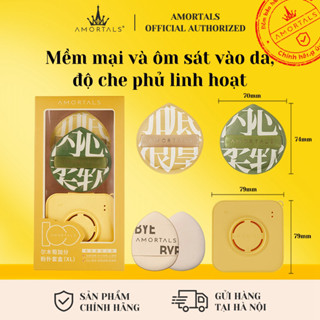 100 điểm bông mút + bông phấn ngón tay cái kết hợp Amortals Phong cách tùy chọn Kem nền dạng lỏng không ăn được siêu mềm dùng cho kem che khuyết điểm dạng lỏng không ăn được ở đầu ngón tay mini giao hàng nhanh tận nơi