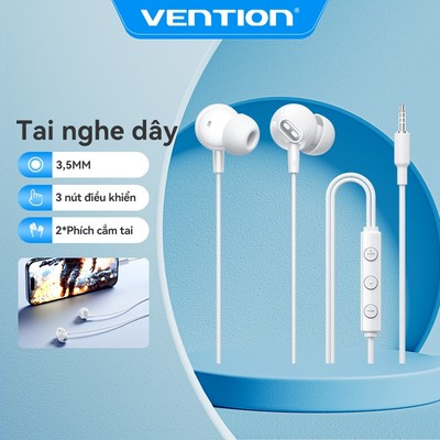 Tai nghe Vention ECHO LITE 3.5mm Tai nghe có dây trong tai có MIC cho máy tính bảng Máy tính xách tay Điện thoại nghe có dây
