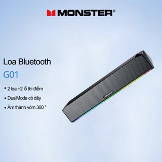 Loa Bluetooth Monster G01 Âm Thanh hd Cổng aux rgb Hiệu Ứng Ánh Sáng Thông Minh