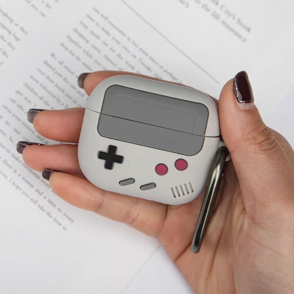 Mini Game Boy Player Shape cho AirPods Pro2 Case AirPods 4 / 4 (ANC) Vỏ tai nghe silicon mềm chống s