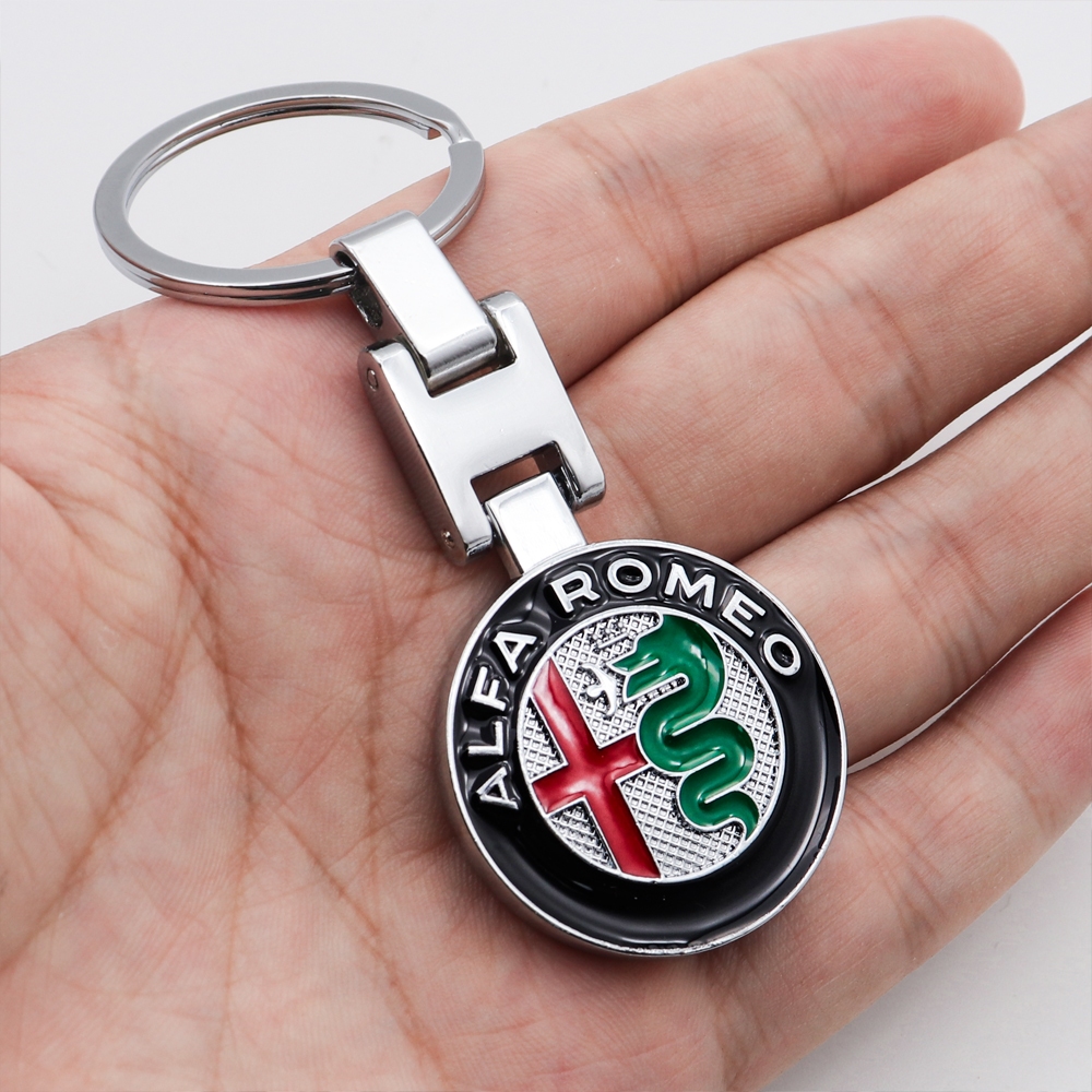 Alfa Romeo Xe Móc Khóa Kim Loại Có Thể Đảo Ngược Decal Cho Alfa Romeo Stelvio Giulia Tonale Giuliett
