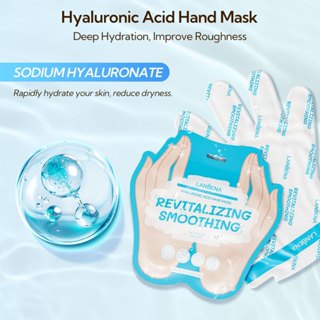 Mặt nạ cầm tay LANBENA Axit Hyaluronic Mặt nạ lột tay Làm trắng Sửa chữa Mặt nạ tẩy tế bào chết Loại bỏ chết Miếng dán tay Spa dưỡng da tay Mặt nạ dưỡng da tay