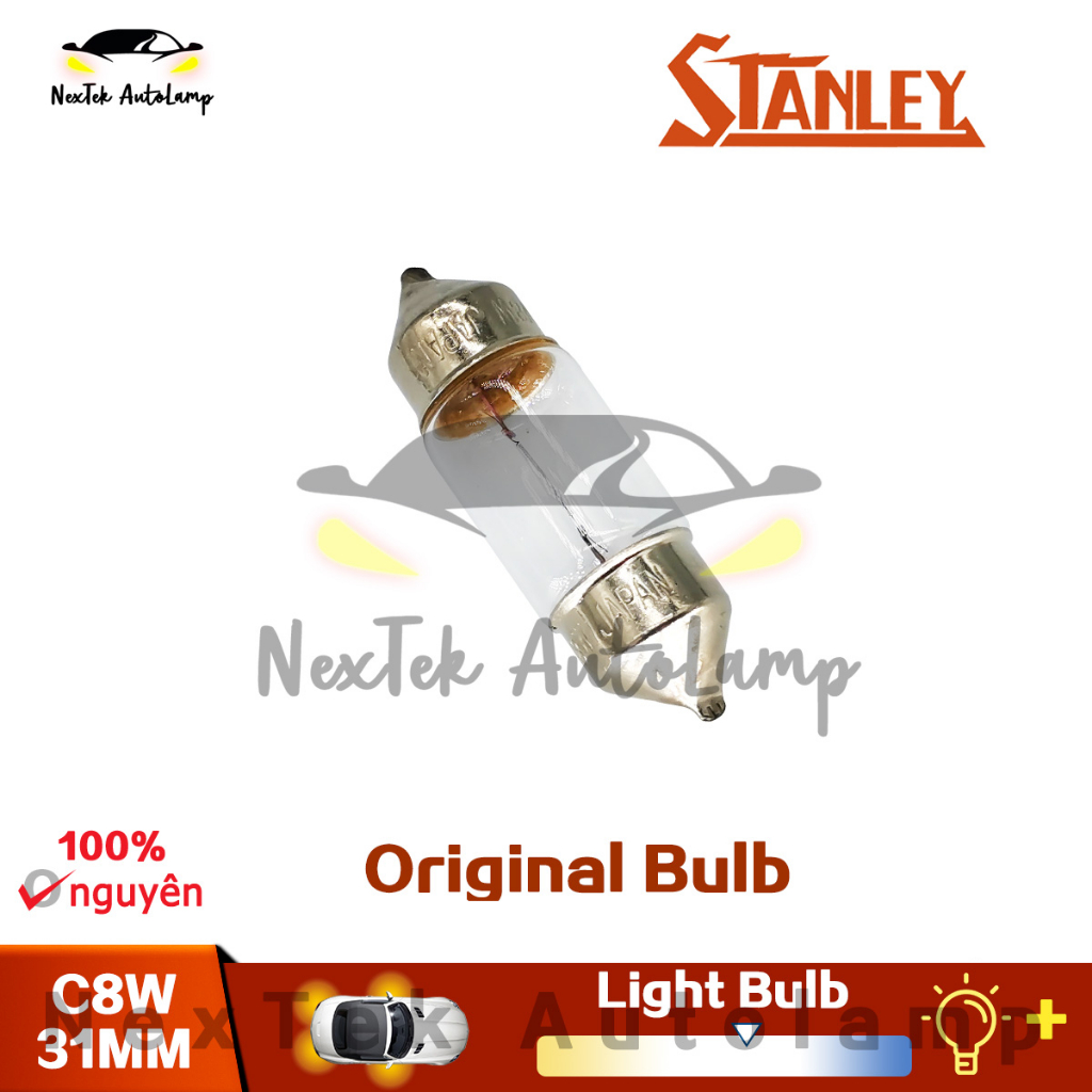 STANLEY Festoon C10W 31mm 12V 10W Bộ 1 Bóng Đèn Xe Hơi