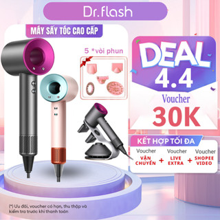 Dr flash Máy sấy tóc ion âm,2 Chiều Nóng Lạnh 3 Tốc Độ Công Suất Tặng Kèm Đầu Sấy