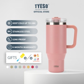 TYESO® Bình Giữ Nhiệt Ly giữ nhiệt INOX Cốc cách nhiệt có vòi hút Cốc cà phê 900ml/1200ml TS-8866/8868