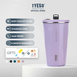 TYESO® Original Cốc cách nhiệt Cốc cà phê inox Ly giữ nhiệt chân không Giữ lạnh và nóng với ống hút TS-8848A