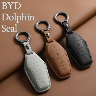 PU Vỏ Bọc Ốp Chìa Khóa Ô Tô Chìa Khóa Xe Ô Tô BYD Sealion 7 Sealion 6 Seal ATTO 3 BYD Dolphin Key Fob Bao Phụ Kiện Móc Khóa ốp chìa khoá Byd Sealion6 