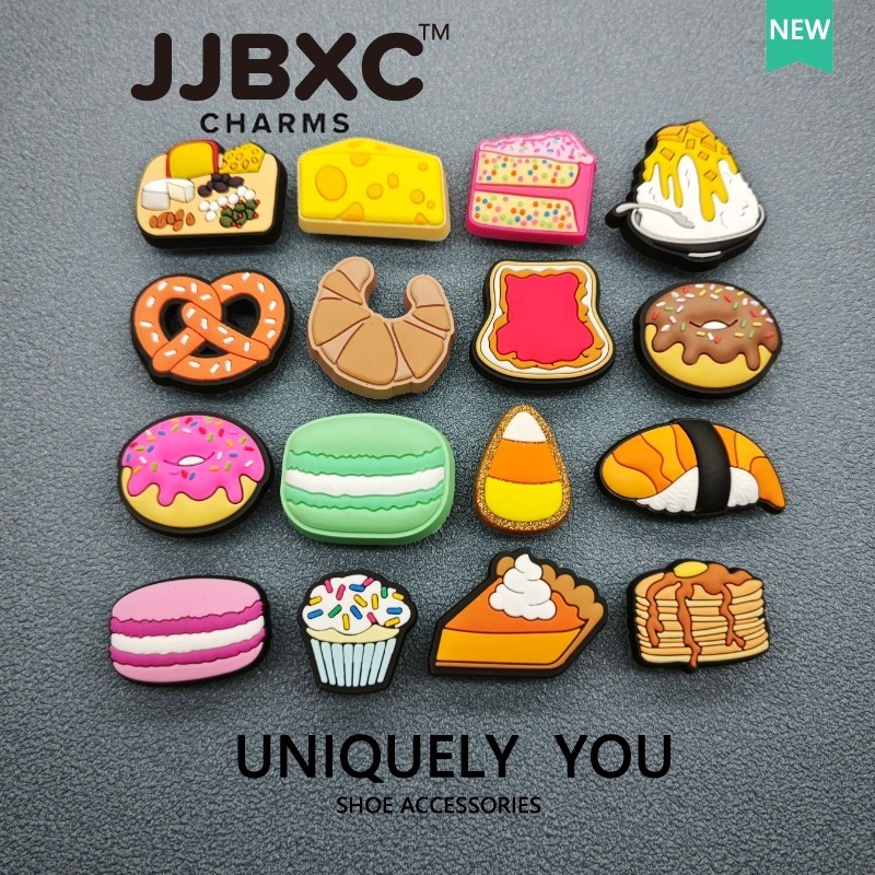 JJBXC Charm phụ kiện giày   - Khóa trang trí bánh donut & macaron chính hãng - Phù hợp mọi loại giày