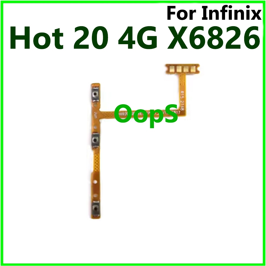 Dành Cho Infinix Hot 20 4G Power Out Nút Flex Phím Tắt Âm Lượng Lên Nút X6726 X6726B X6726C