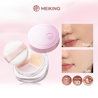 【MEIKING  Phấn Phủ Hoa Hồng 3 Màu Kiềm Dầu, Làm Sáng Da, Mỏng nhẹ 7g