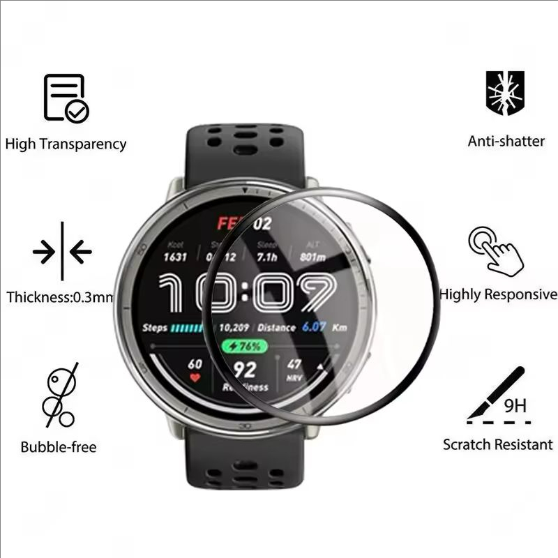 Phim bảo vệ màn hình cong 3D Full Cover cho Amazfit Active 2 / Amazfit Active 3 Premium