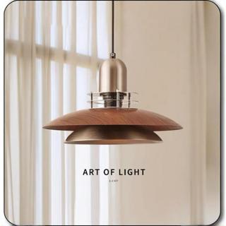 Đèn chùm sắt cổ LED màu óc chó đèn treo nhà hàng bàn ăn phòng khách phòng ngủ