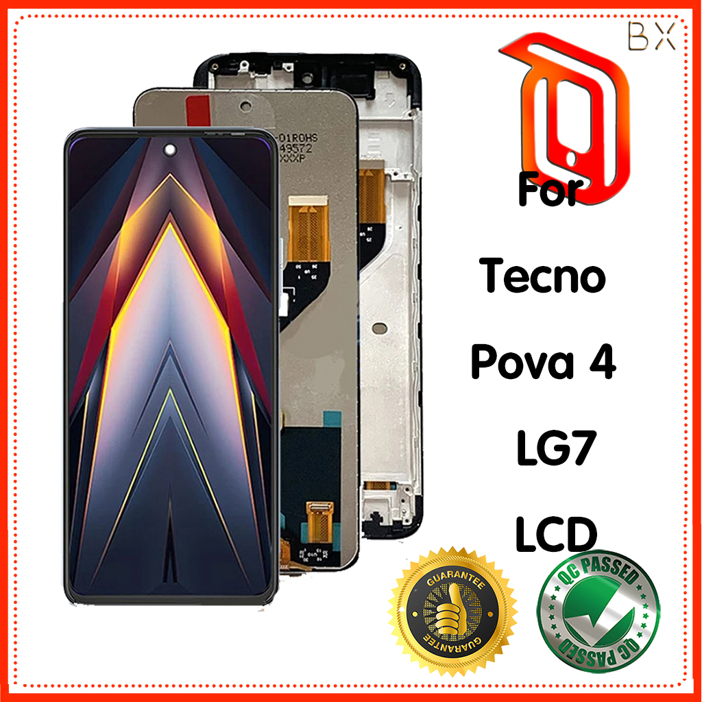 Dành Cho Tecno Pova 4 Pova4 LG7 LG7n Màn Hình LCD Bộ Số Hóa Cảm Ứng Lắp Ráp Bộ Phận Sửa Chữa