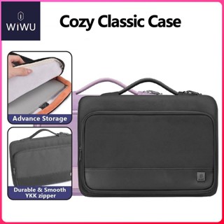 Túi đựng máy tính xách tay WiWU Cozy Classic Polyester chống thấm nước 14"/16" cho MacBook/Máy tính xách tay Túi bảo vệ chống rơi Túi xách tay có móc chống trộm