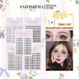 ANJOSIRMA Hộp lông mi giả 10 hàng Mi giả tách sợi siêu mảnh và tự nhiên Cho Người Mới Bắt Đầu