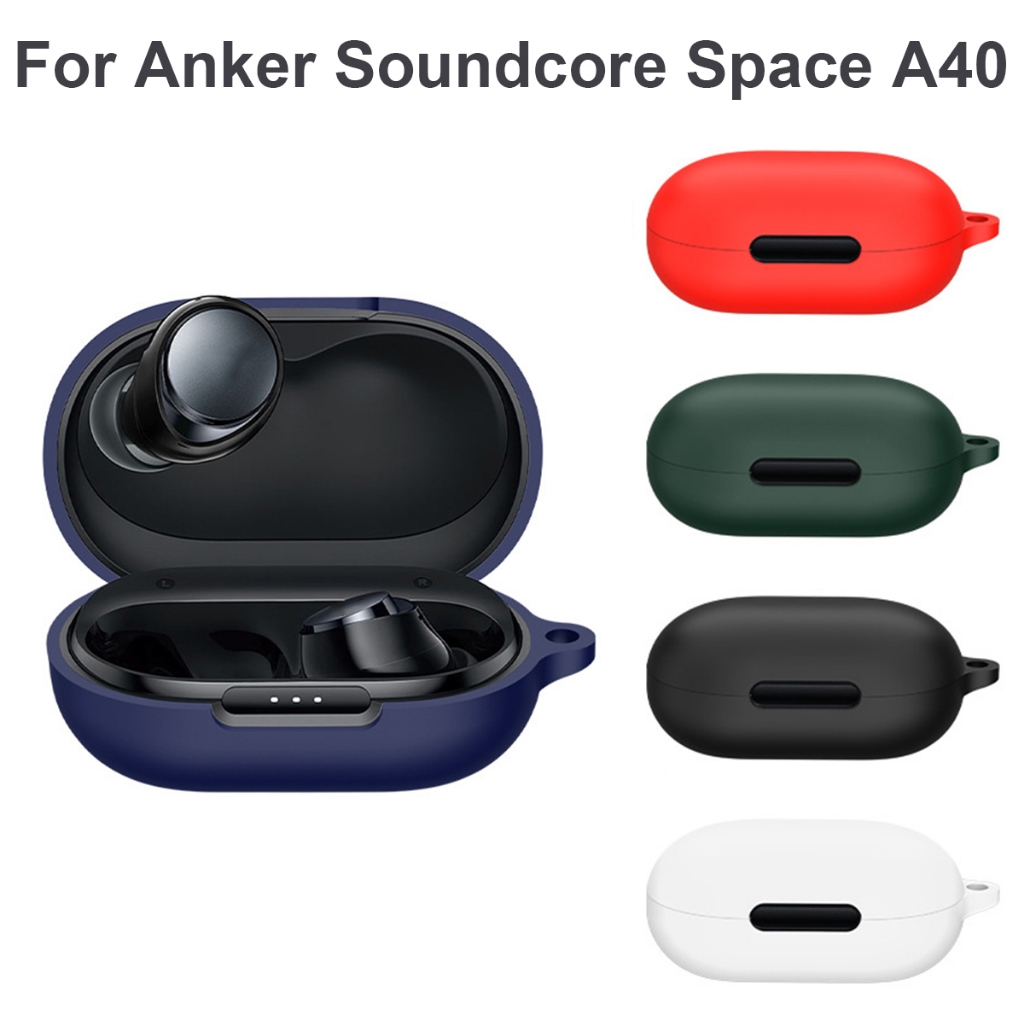 Vỏ bảo vệ tai nghe silicon mềm cho Anker Soundcore Space A40 Vỏ bảo vệ tai nghe không dây Vỏ chống r