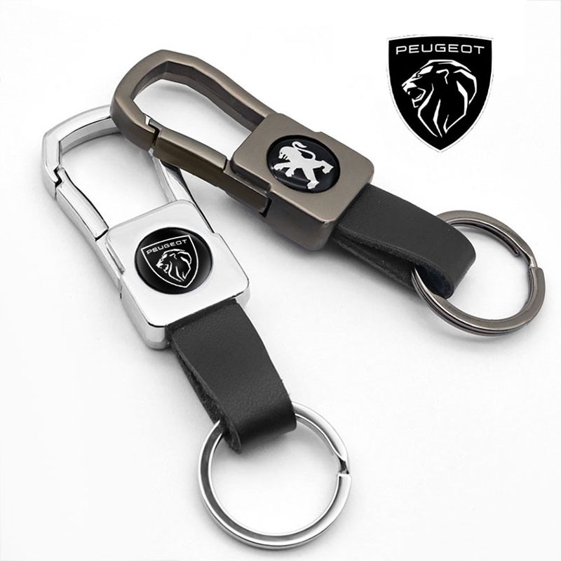 Móc khóa logo xe Peugeot mới phù hợp cho Peugeot 206 307 308 208 3008 5008 407..