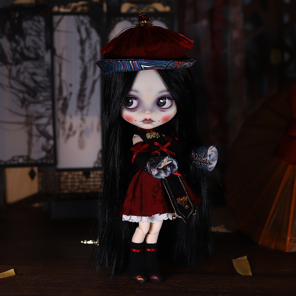 Dbs blythe Quần Áo Kinh Dị Chủ Đề Thanh Triều Đại Zombie Zombie Phù Hợp Với Váy 19 Khớp ob24 Quần Áo