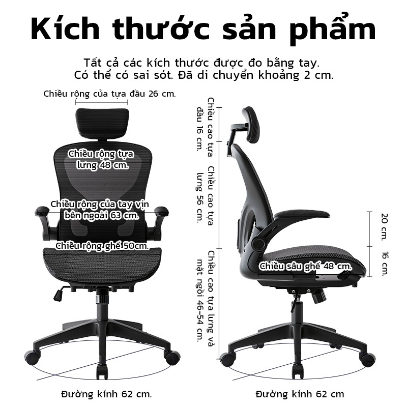 Ghế công thái học Xpanse W901 Đệm ngồi thoáng khí, phù hợp không gian nhỏ | ghế làm việc | ghế xoay văn phòng | BigBuy360 - bigbuy360.vn