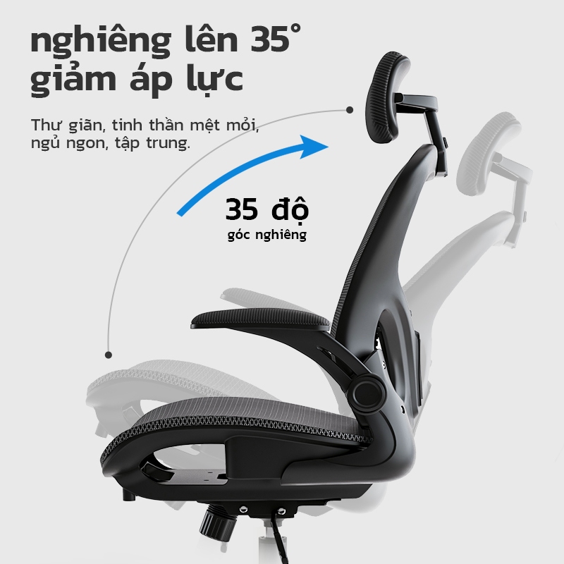 Ghế công thái học Xpanse W901 Đệm ngồi thoáng khí, phù hợp không gian nhỏ | ghế làm việc | ghế xoay văn phòng | BigBuy360 - bigbuy360.vn