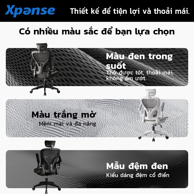 Ghế công thái học Xpanse W901 Đệm ngồi thoáng khí, phù hợp không gian nhỏ | ghế làm việc | ghế xoay văn phòng | BigBuy360 - bigbuy360.vn