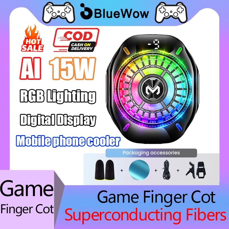 Bluewow CX10 Máy làm mát điện thoại bán dẫn Phiên bản AI với màn hình kỹ thuật số đầy màu sắc Thích 