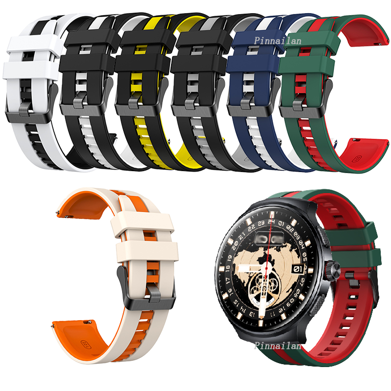 Dành cho Aolon Prime 3 / GT5pro / Curve Dây đeo silicon hai tông màu Sporty Dây đeo đồng hồ cao su m