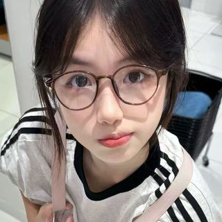Kính hình bầu dục thời trang Hàn Quốc Nữ Ins Chống ánh sáng xanh Quà tặng sinh nhật học sinh dễ thương