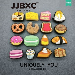 JJBXC Charm phu kien giay   Khoa trang tri banh donut chinh hang doc quyen Thich ung moi loai giay dep Sticker Dep  