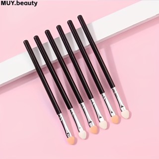  Bàn chải trang điểm mắt Cotton cao su hai màu - Dụng cụ bôi bọt biển hình bầu dục Tipped Eyeliner Brush Công cụ cọ phấn mắt 