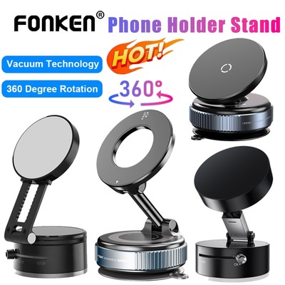 Giá đỡ điện thoại ô tô hấp phụ chân không Fonken 360° Giá đỡ từ tính xoay đỡ cốc hút Giá đỡ điện thoại