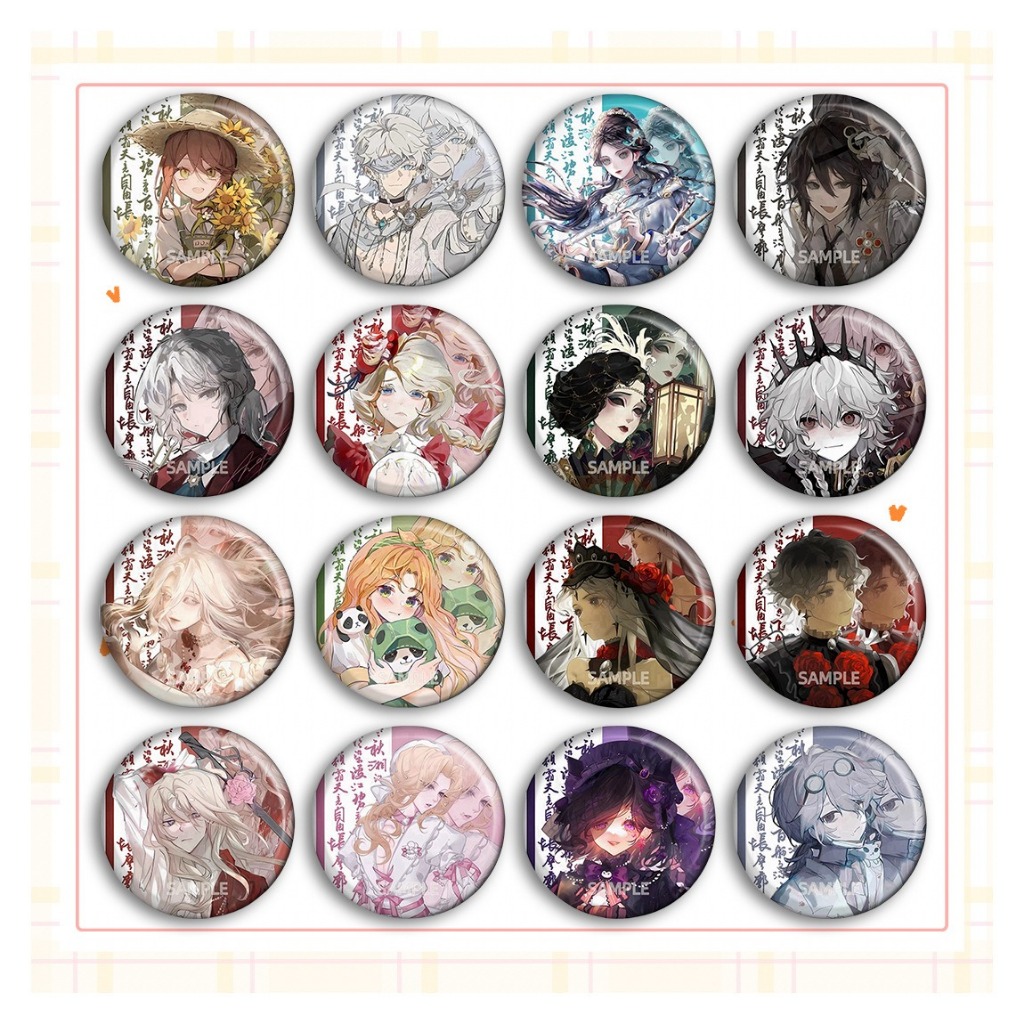 Anime Trò Chơi Nhận Dạng V Người Làm Vườn Emma Woods Joseph Desaulniers Aesop Huy Hiệu Nút Trâm Cài 