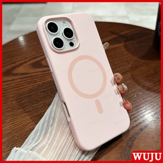  WUJU Vỏ sạc không dây từ tính bằng silicon lỏng Tương thích ốp lưng cho iPhone 17 12 13 14 15 16 Pro Max Plus Air 