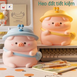 Heo đất lỗ tròn heo đất tiết kiệm Quà tặng năm mới hũ tiền tiết kiệm có hình dáng con heo và con rồng mẫu mới có dung lượng lớn dành cho người lớn và trẻ em để tiết kiệm tiền là món trang trí để đặt trên bàn trong gia đình