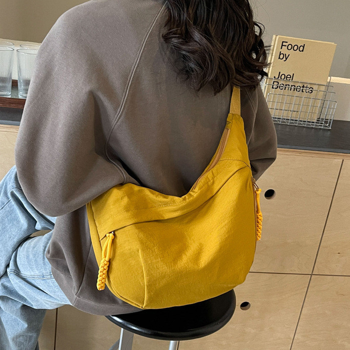 Túi xách nữ đeo vai màu trơn thời trang Túi đeo chéo sức chứa đa chức năng lớn